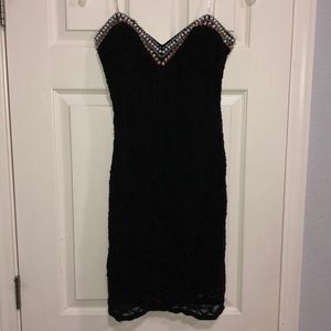 Black dress with lace